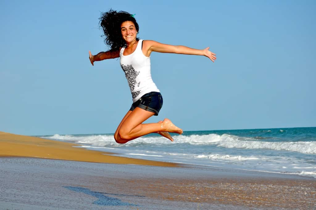 Femme avec un sourire 